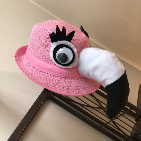 Hana Light Mesh Pink Fedora Style Flamingo Hat - Picture 10 of 10